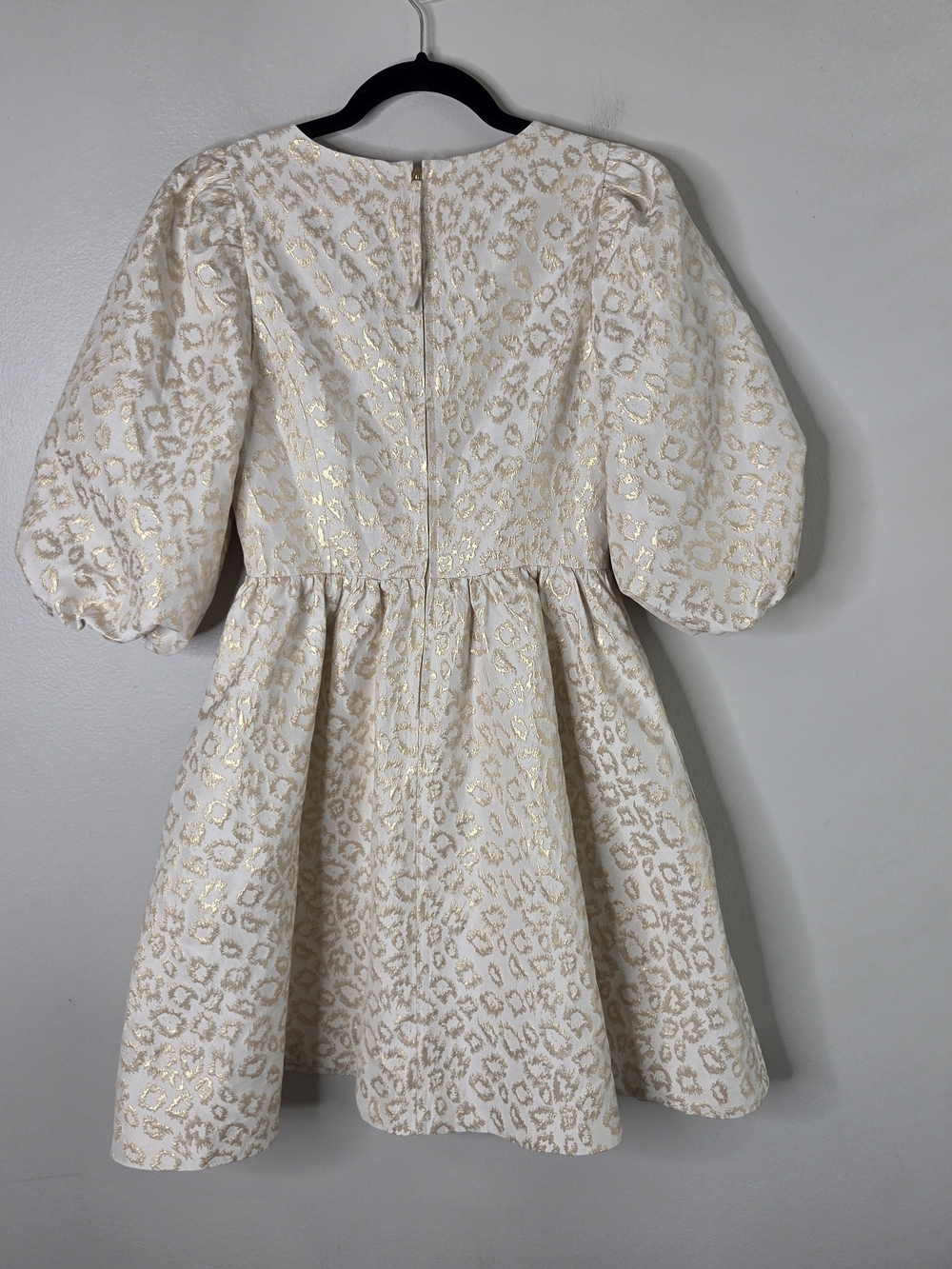 Lilly Pulitzer Calyssa 3/4 Sleeve Gold Dazzle Leopard Dress - Picture 7 of 10